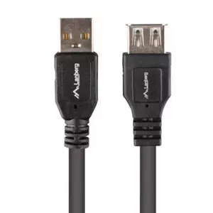 LANBERG USB-A to USB-A Cable 2.0, Male to Female, 1.8 m, black