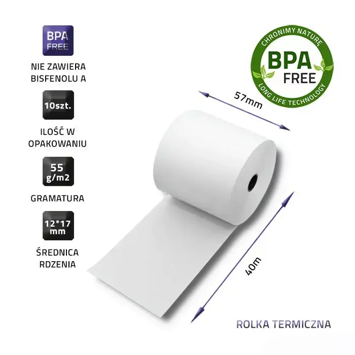 Termorullis QOLTEC 57 x 40 mm — QOLTEC 51897 Photo 4