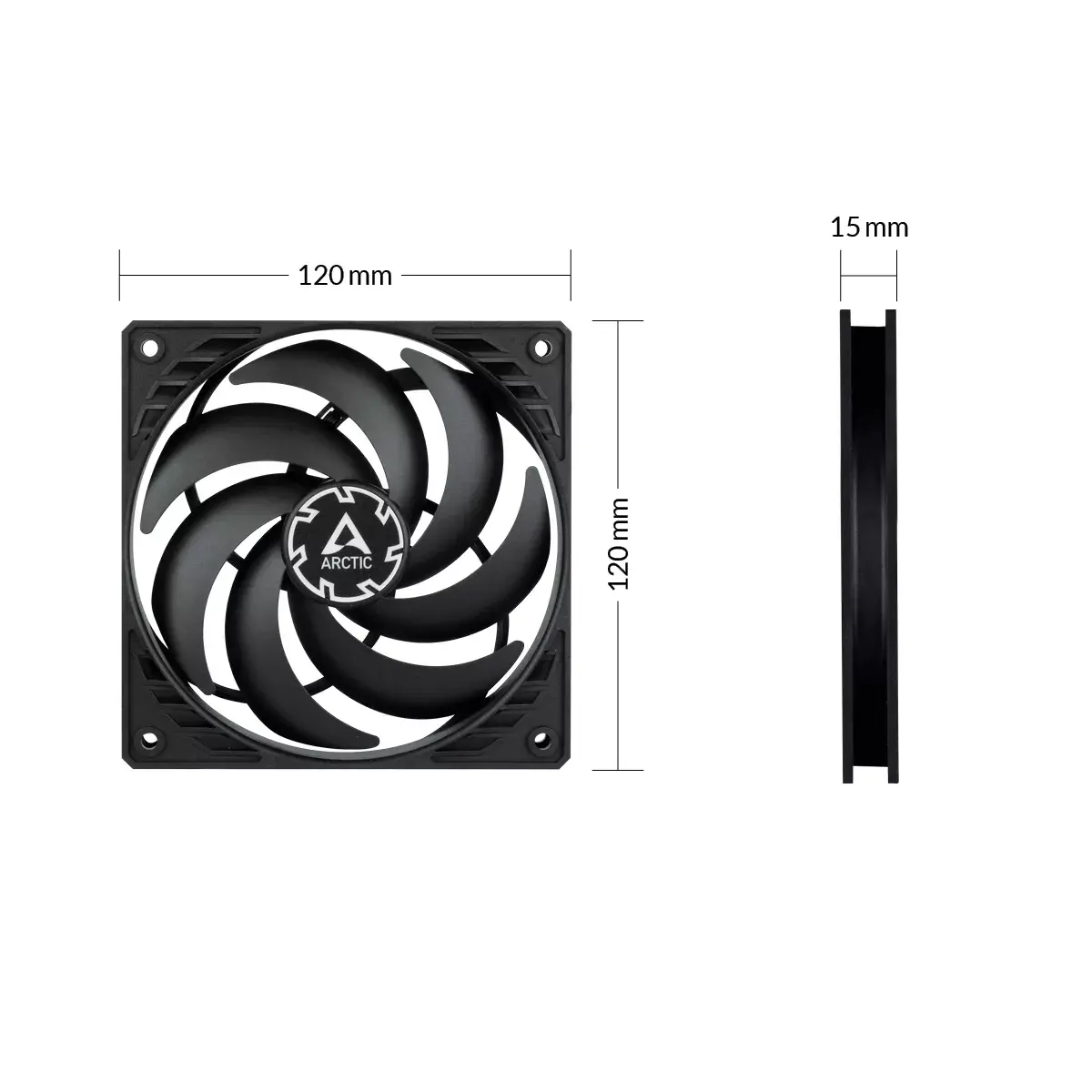 Ventilators Arctic P12 Slim PWM PST Photo 5