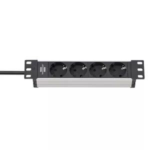 Power Extension Brennenstuhl 1390007004 2m 4 AC Outlets Indoor Black Silver