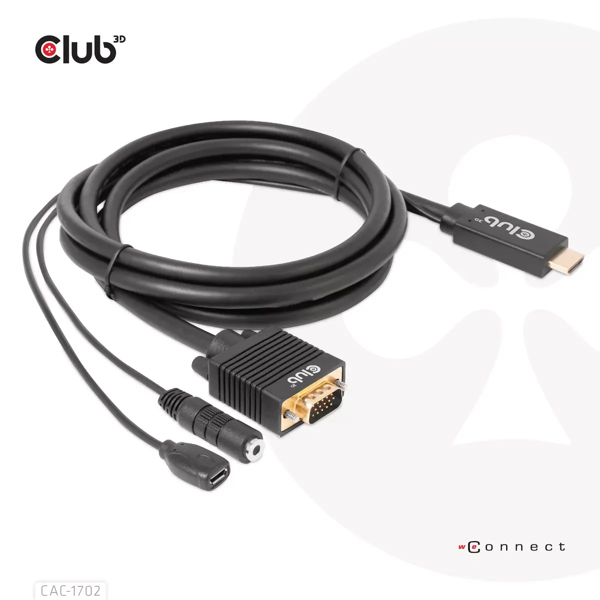 CLUB3D HDMI на VGA Кабель M/M 2м Photo 2