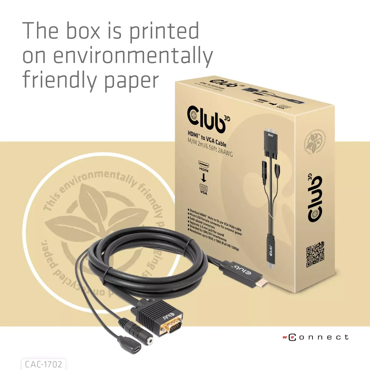 CLUB3D HDMI на VGA Кабель M/M 2м Photo 8