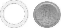 Filter holder and gasket set for Bialetti Moka Express — BIALETTI 0800034 (silver, white)