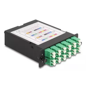 DeLOCK Fiber Optic HD Cassette MPO male to 12 x LC Duplex female 24 fibers Single-mode 9/125 µm