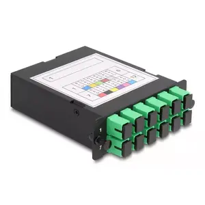 DeLOCK Fiber Optic HD Cassette MPO male to 12 x SC Simplex female 12 fibers Single-mode 9/125 µm