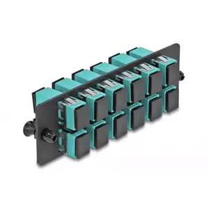 DeLOCK Fiber Optic Adapter Panel SC Simplex OM4 12 Port Aqua