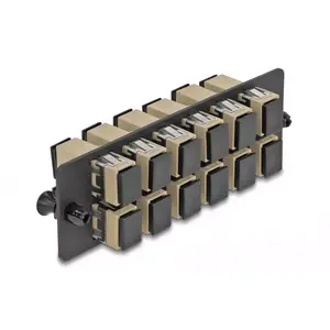 DeLOCK Оптическая адаптерная панель SC Simplex OM1 OM2 12 портов бежевый