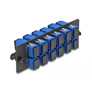 DeLOCK Оптическая адаптерная панель SC Simplex UPC 12 портов синяя