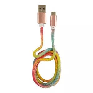 USB kabelis LC-Power LC-C-USB-MICRO-1M-3 1m USB A Micro-USB B Daudzkrāsains