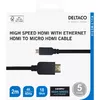 DELTACO micro HDMI kabelis 4K UHD 60Hz 2 m Photo 3