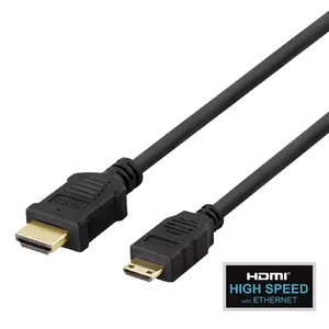 DELTACO HDMI to mini HDMI cable 2 m — 4K UHD 60Hz