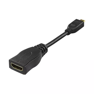 Адаптер DELTACO micro HDMI — HDMI-24B-K: micro HDMI (Type D) на HDMI (Type A), 0,1 м, 4K UHD 30 Гц, чёрный