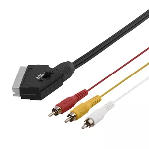 SCART to Composite Video Cable DELTACO DEL-129-K, 2 m, black
