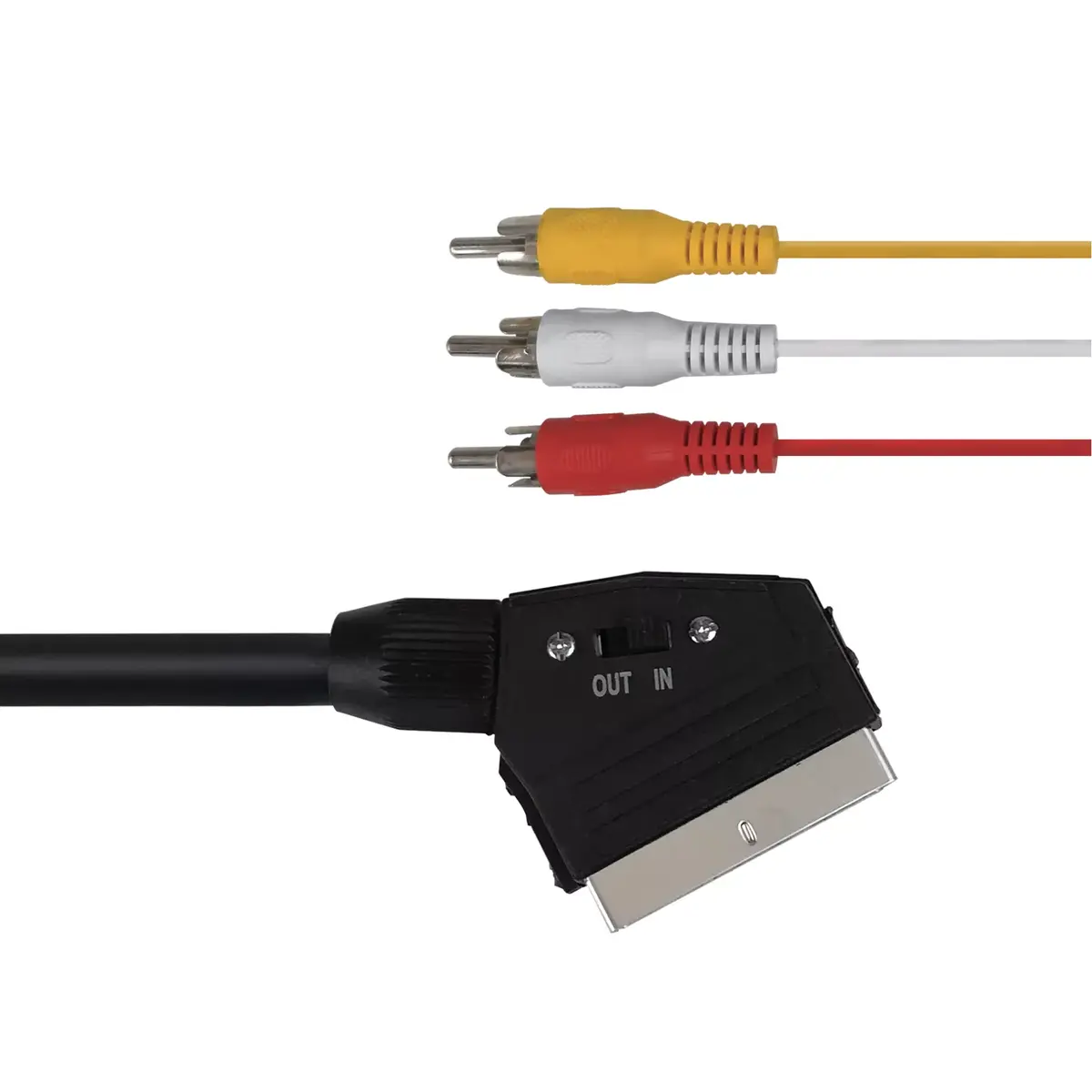SCART to Composite Cable DELTACO DEL-129-K 2 m Photo 2
