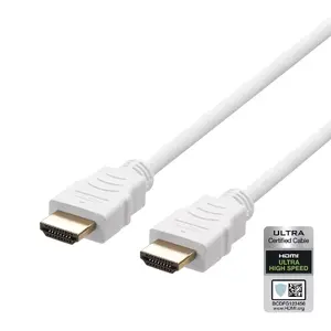 HDMI Cable Deltaco HU-10A-R 1m Type A Male to Male 480 Gbit/s White
