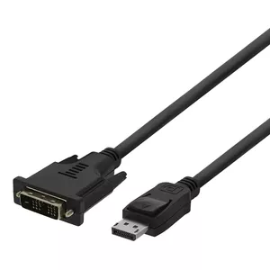 Кабель DELTACO DisplayPort на DVI-D Single Link 1 м, 1080p 60 Гц