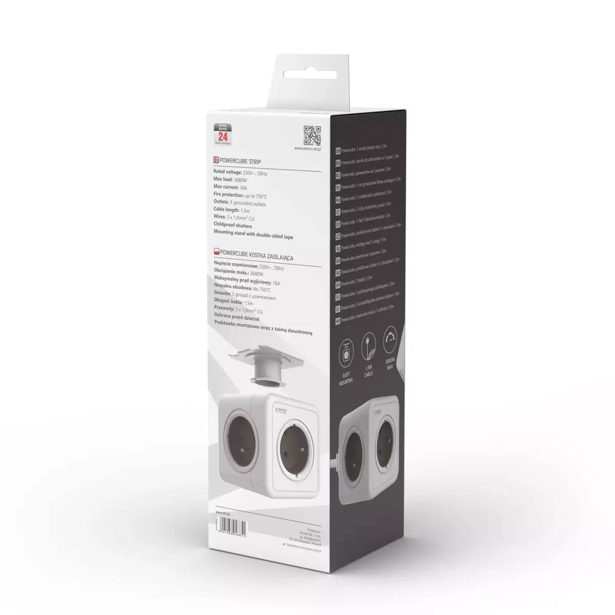 Strāvas pagarinātājs Savio PowerCube PC-02 Photo 4