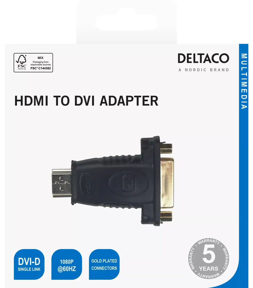 DELTACO HDMI uz DVI‑D adapters 1080p Photo 5