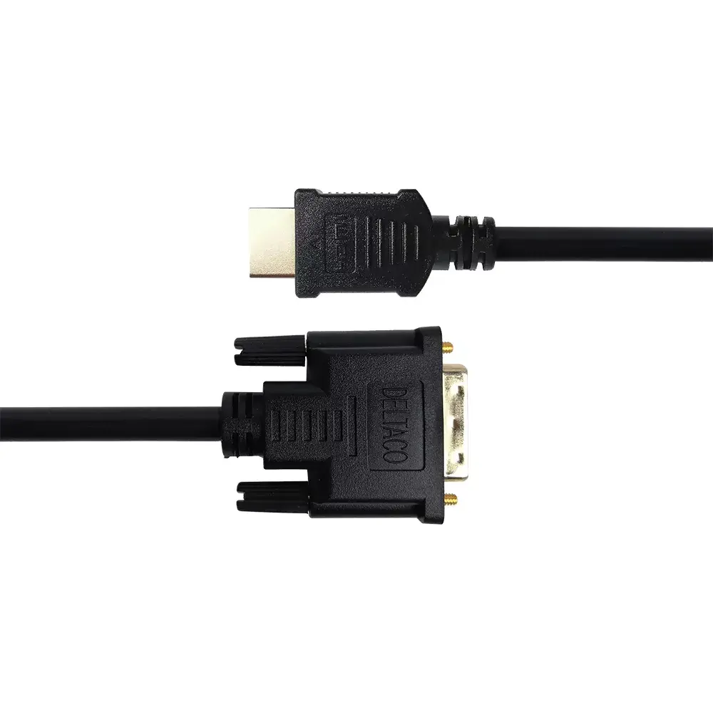 DELTACO HDMI uz DVI kabelis HDMI-112-K 2 m Photo 2