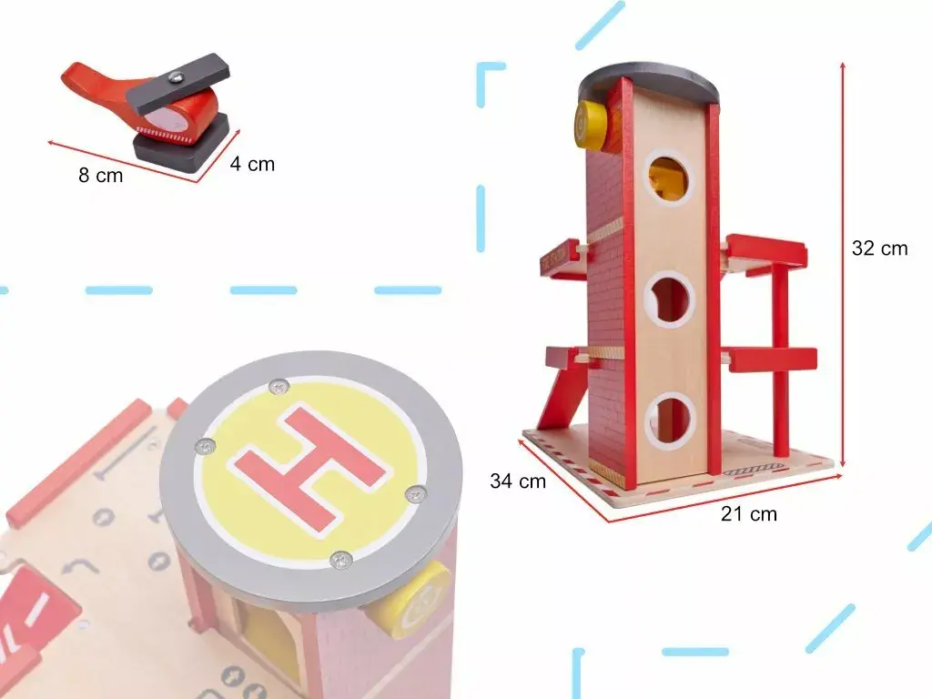 Wooden Fire Station Playset Lulilo LU-PFS Photo 3