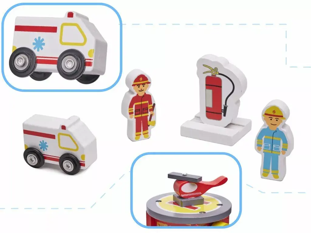 Wooden Fire Station Playset Lulilo LU-PFS Photo 4