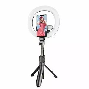 Tripod Stand RoGer V14 for Selfie with Adjustable LED Lamp and Universal Phone Mount