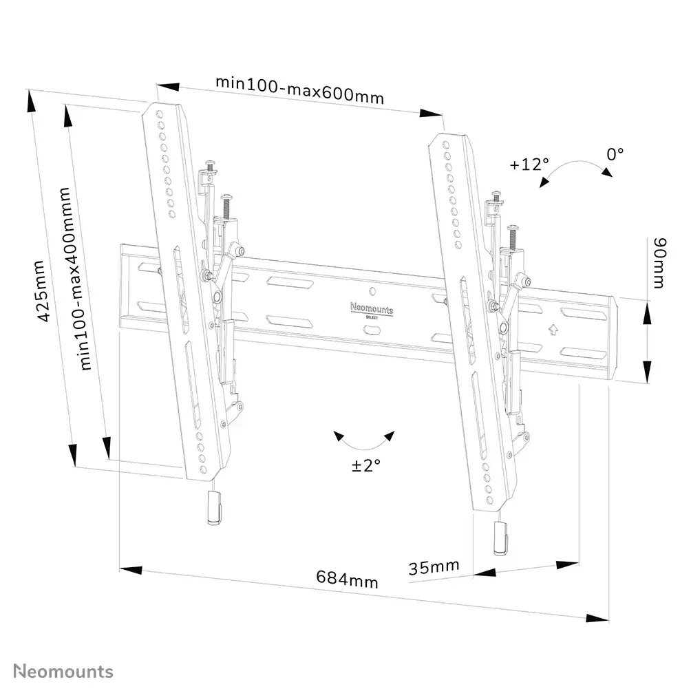 Крепление для телевизора Neomounts WL35S-850BL16 Photo 20