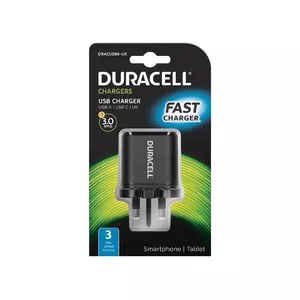 Duracell Mains Charger DRACUSB6-UK Type-C Type-A Indoor AC 5V