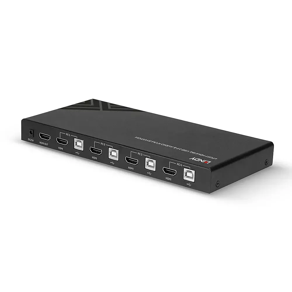 Lindy KVM Switch HDMI 18G USB 2.0 Audio 4 Port Photo 2