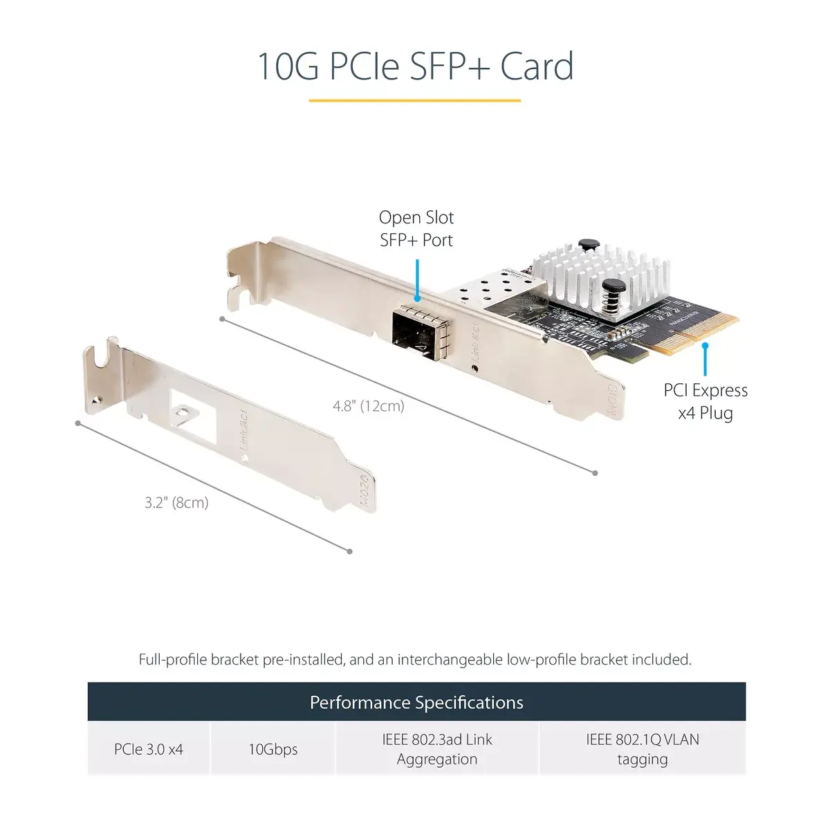 Сетевой адаптер StarTech.com 10G PCIe SFP+ Card Photo 12