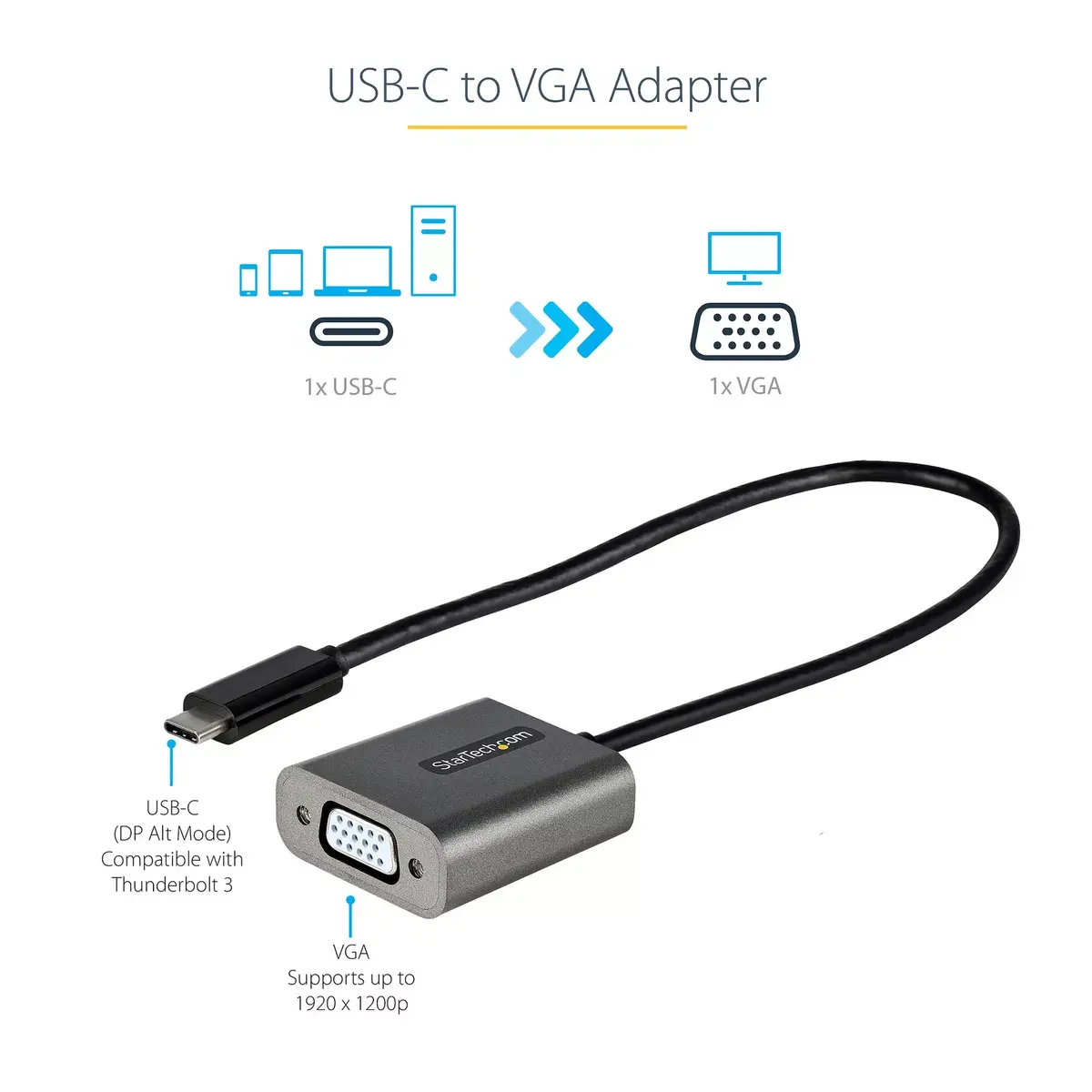 USB C to VGA Adapter StarTech CDP2VGAEC Photo 3
