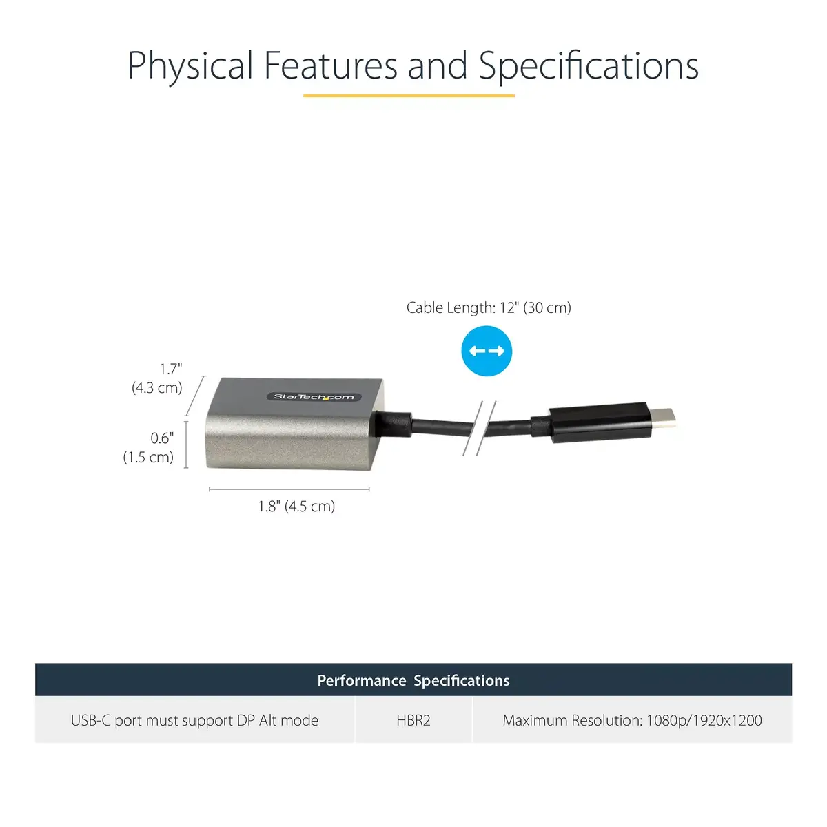USB C to VGA Adapter StarTech CDP2VGAEC Photo 4
