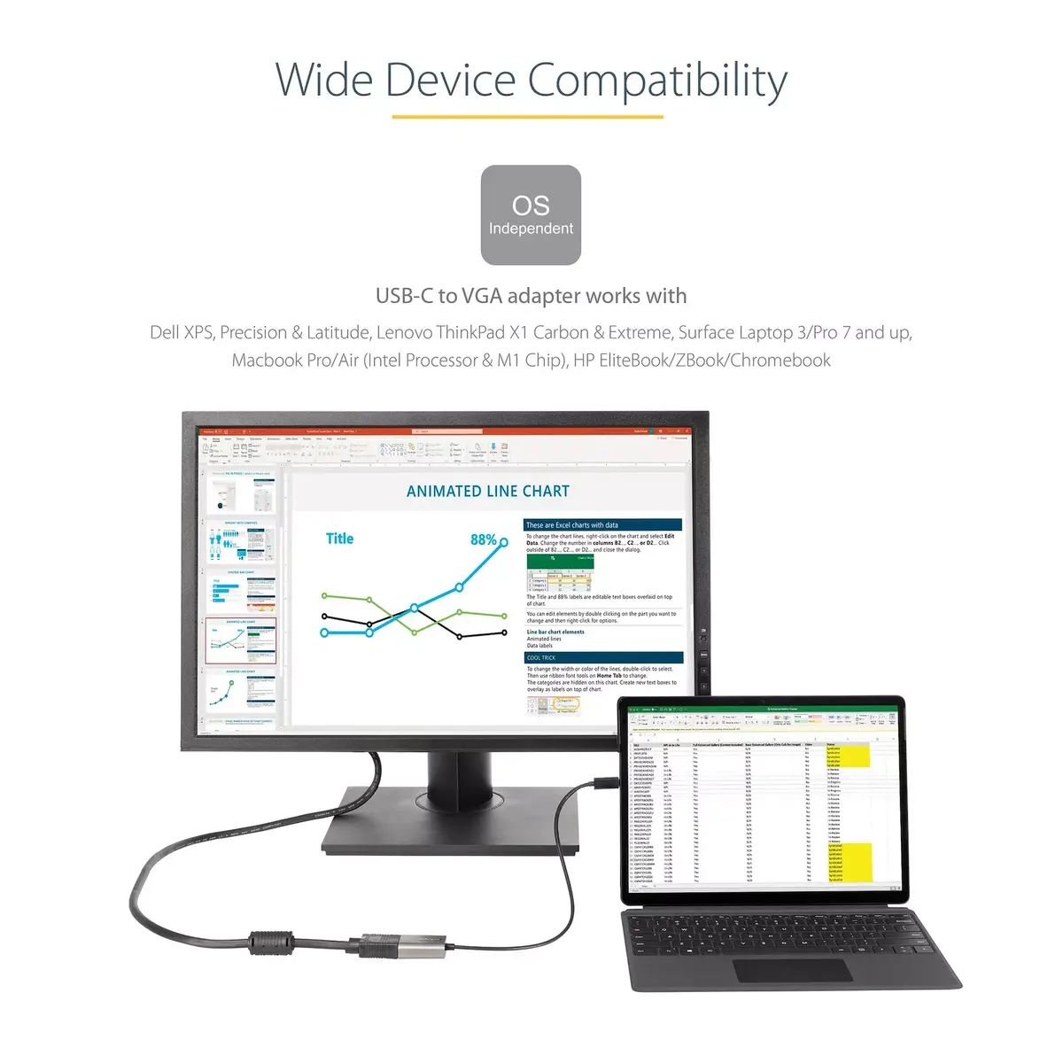 USB C to VGA Adapter StarTech CDP2VGAEC Photo 6