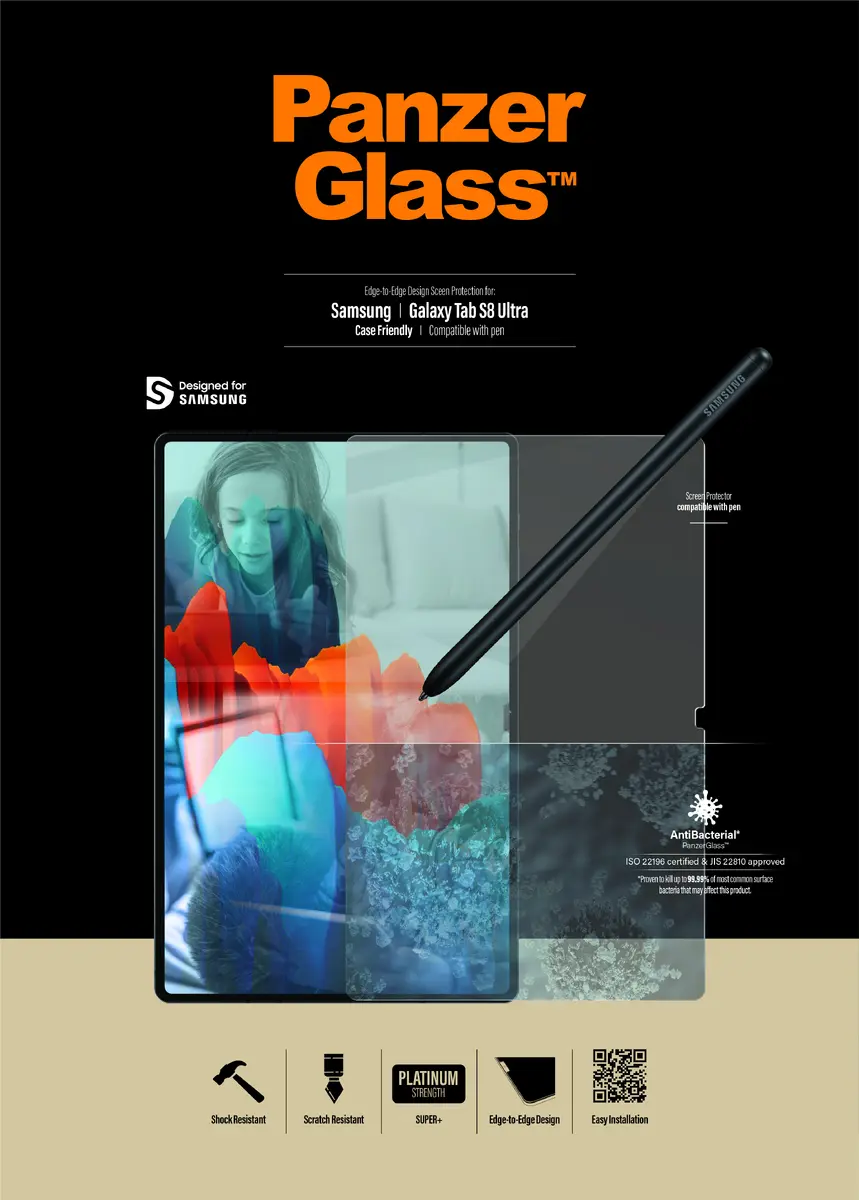 Защитное стекло PanzerGlass для Galaxy Tab S8 Ultra / S9 Ultra Photo 13