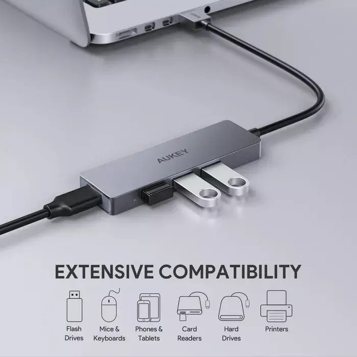 Aukey CB-H36 USB hubs 4 porti USB 3.2 Gen 1 Photo 4