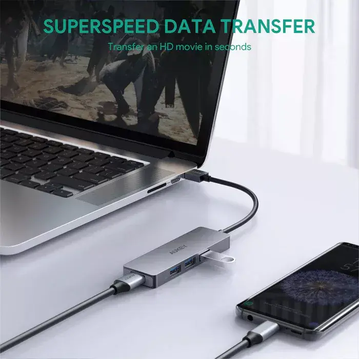 Aukey CB-H36 USB hubs 4 porti USB 3.2 Gen 1 Photo 5
