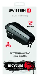 Bicycle bag Swissten 65020300 Frame Black 110mm Width 100mm Depth 200mm Height