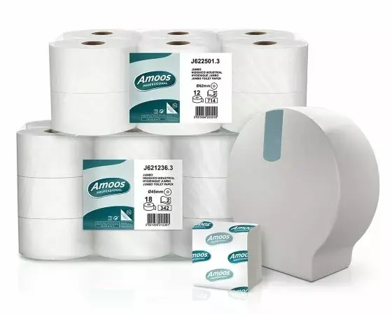 Amoos Jumbo tualetes papīrs 2 kārtas 350 m, 6 gab. Photo 2