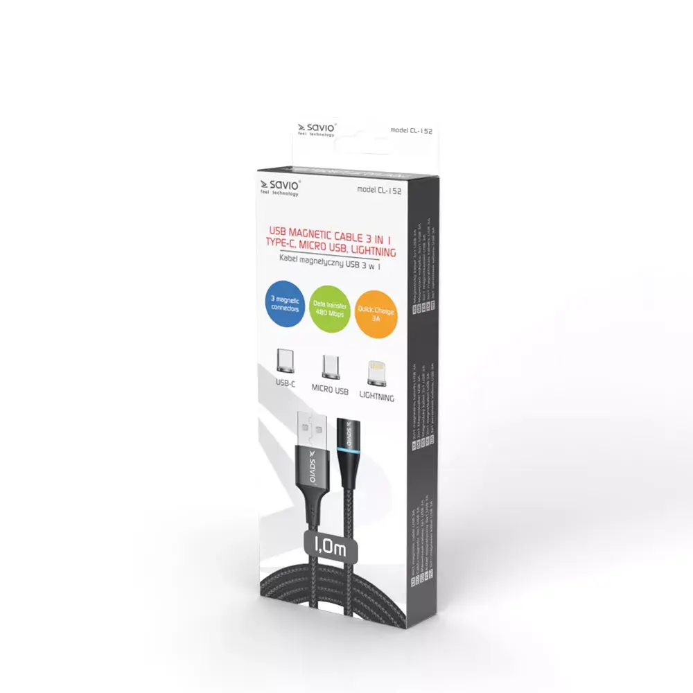 Кабель USB SAVIO CL-152 1 м Photo 2