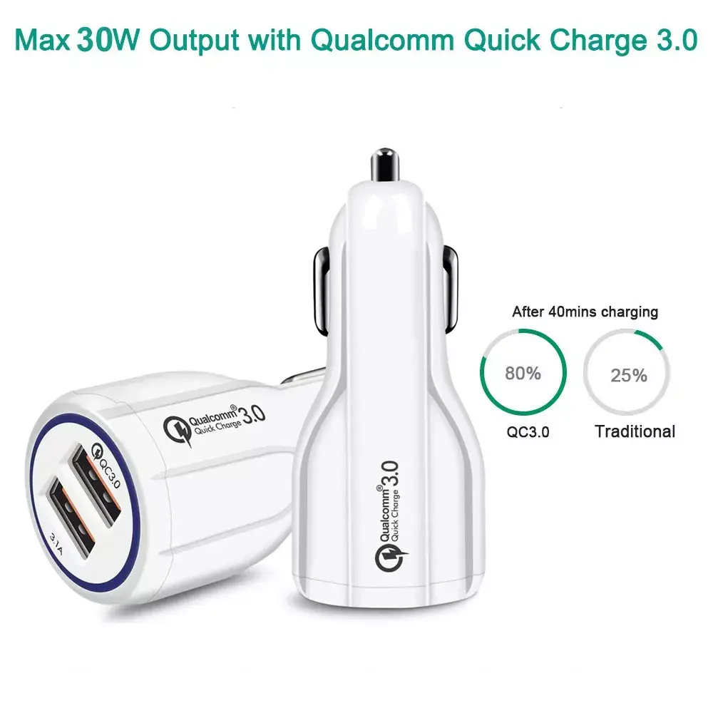 Auto lādētājs MACLEAN MCE478W — 2× USB QC3.0 Photo 3