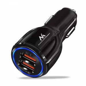 Car charger MACLEAN MCE478B — 2× USB, Quick Charge 3.0