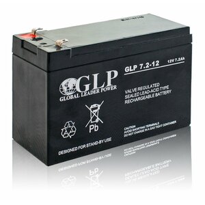 MPL GLP GLP 7.2-12 UPS akumulators Svina-skābes akumulators VRLA AGM Neuzturīgs 12 V 7,2 Ah melns