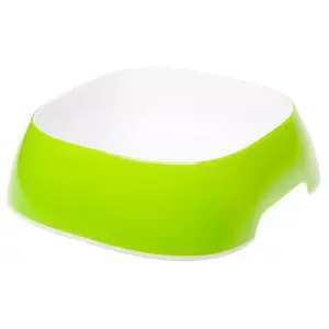 Kombinēta barotava un dzeramais FERPLAST Glam — universāla, plastmasa, zaļa, 235×225×70 mm