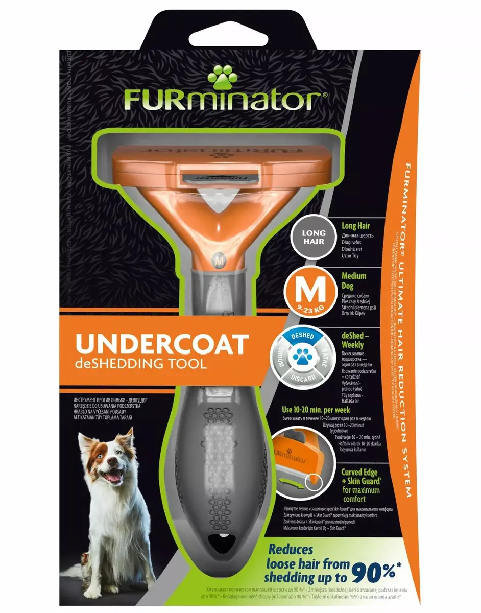 Инструмент для линьки FURminator M для длинношерстных Photo 2