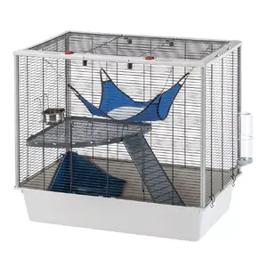 Клетка FERPLAST Furet Plus для хорьков 780×480×700 мм, металл и пластик, с поилкой, бежево‑серый