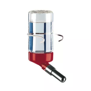 Поилка FERPLAST L180 Drinky Mini — 0,075 л красная прозрачная, 70×40 мм