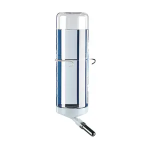 Поилка FERPLAST L183 Drinky Large — 0,6 л, синий прозрачный, 90×60 мм