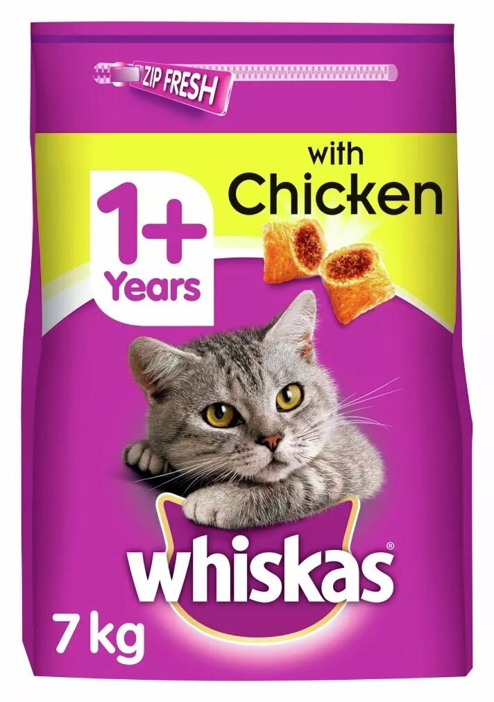 Sauss kaķu barība Whiskas Adult ar