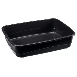 Open cat litter box FERPLAST Nip 10 — black, 360×470×150 mm