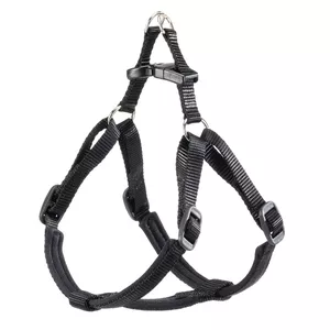 Vest harness FERPLAST Daytona P L — black nylon, chest 66–73 cm, neck min 65 cm